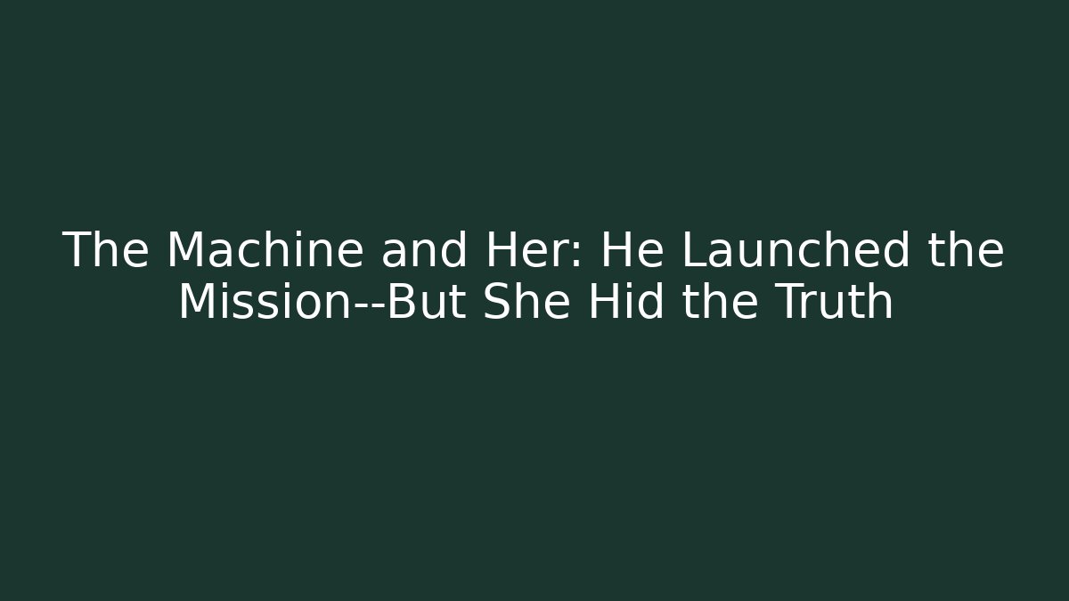 The Machine and Her: He Launched the Mission—But She Hid the Truth