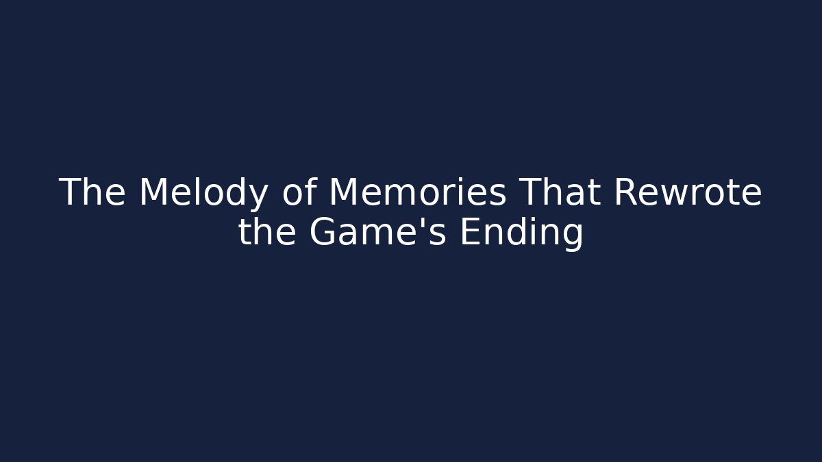 The Melody of Memories That Rewrote the Game's Ending