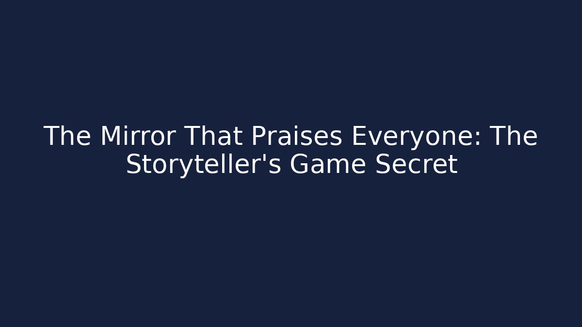The Mirror That Praises Everyone: The Storyteller's Game Secret