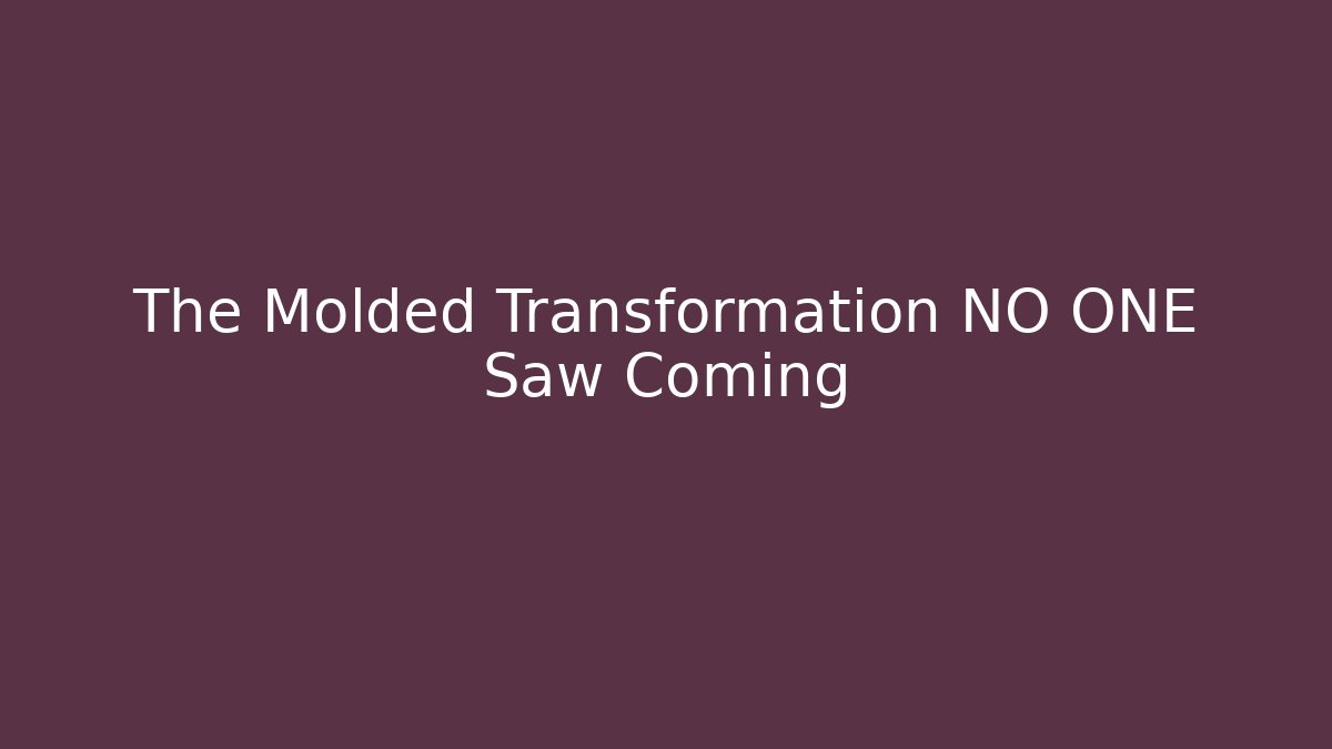 The Molded Transformation NO ONE Saw Coming