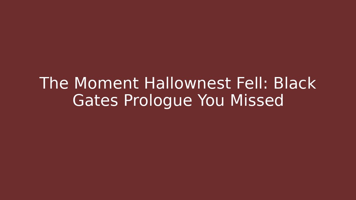 The Moment Hallownest Fell: Black Gates Prologue You Missed