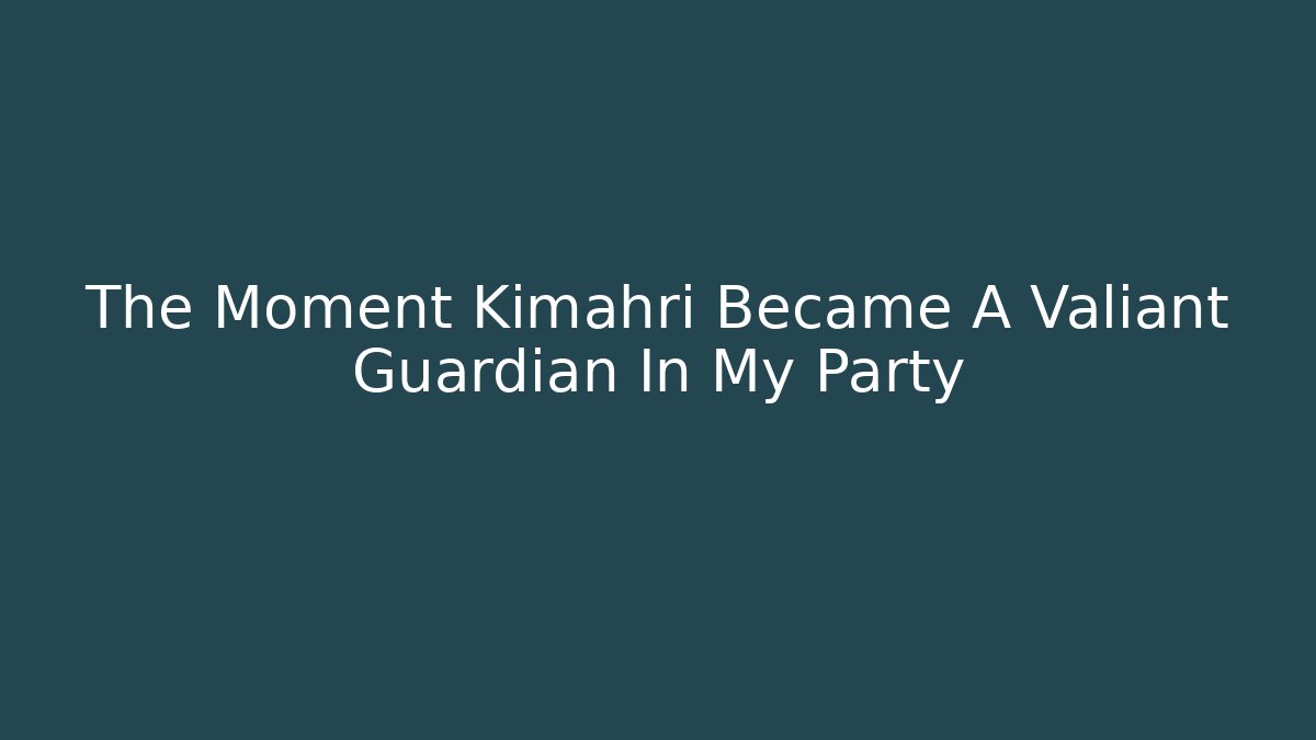 The Moment Kimahri Became A Valiant Guardian In My Party