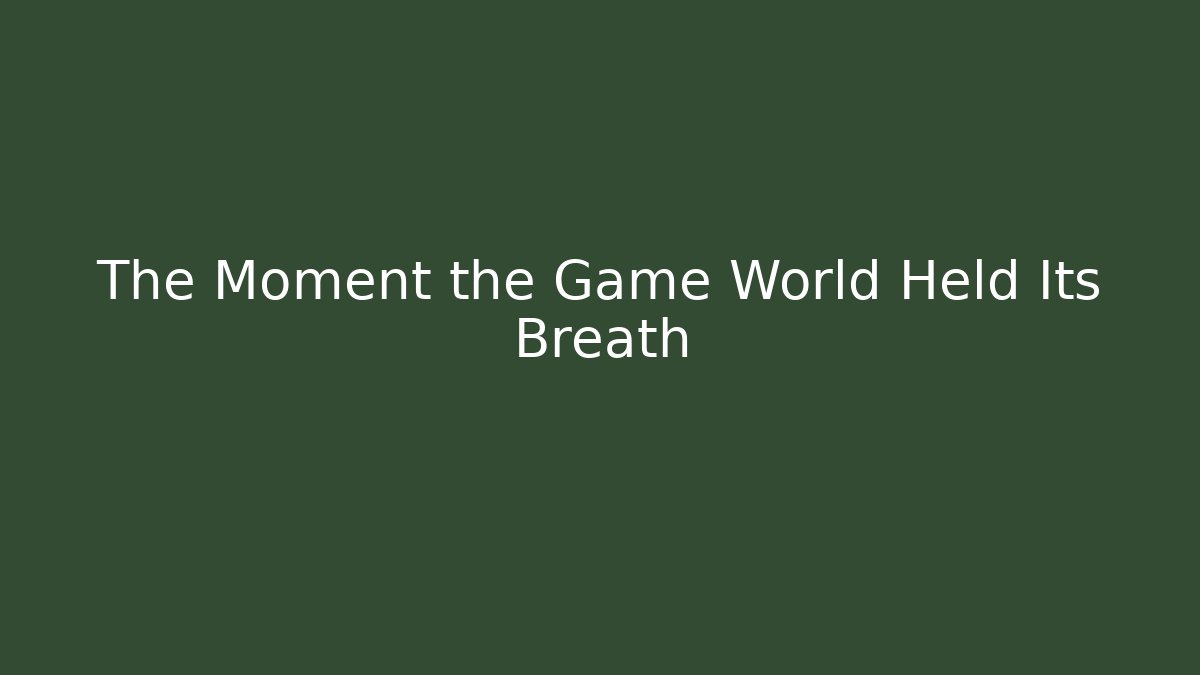The Moment the Game World Held Its Breath