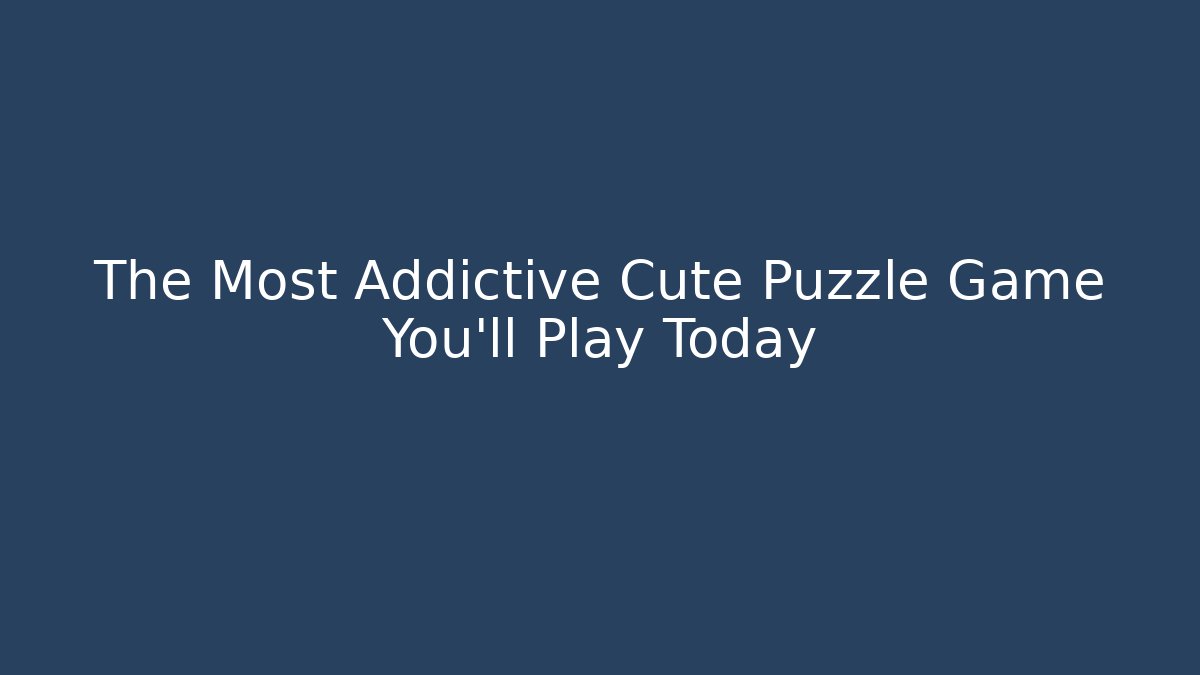 The Most Addictive Cute Puzzle Game You'll Play Today - Critter Realm