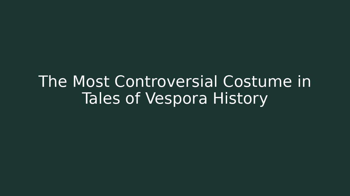The Most Controversial Costume in Tales of Vespora History