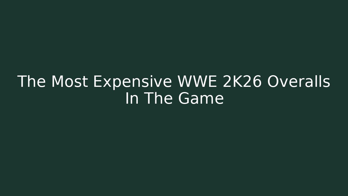 The Most Expensive WWE 2K26 Overalls In The Game - Critter Realm