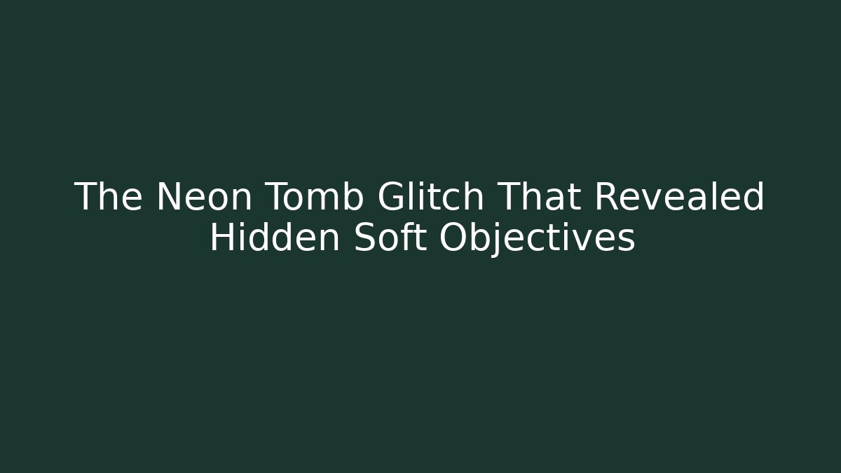 The Neon Tomb Glitch That Revealed Hidden Soft Objectives - Critter Realm