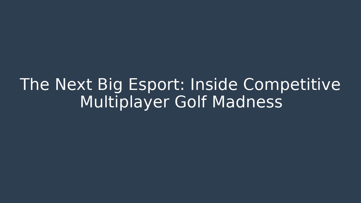 The Next Big Esport: Inside Competitive Multiplayer Golf Madness