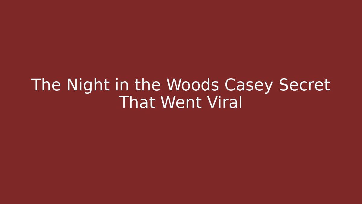 The Night in the Woods Casey Secret That Went Viral