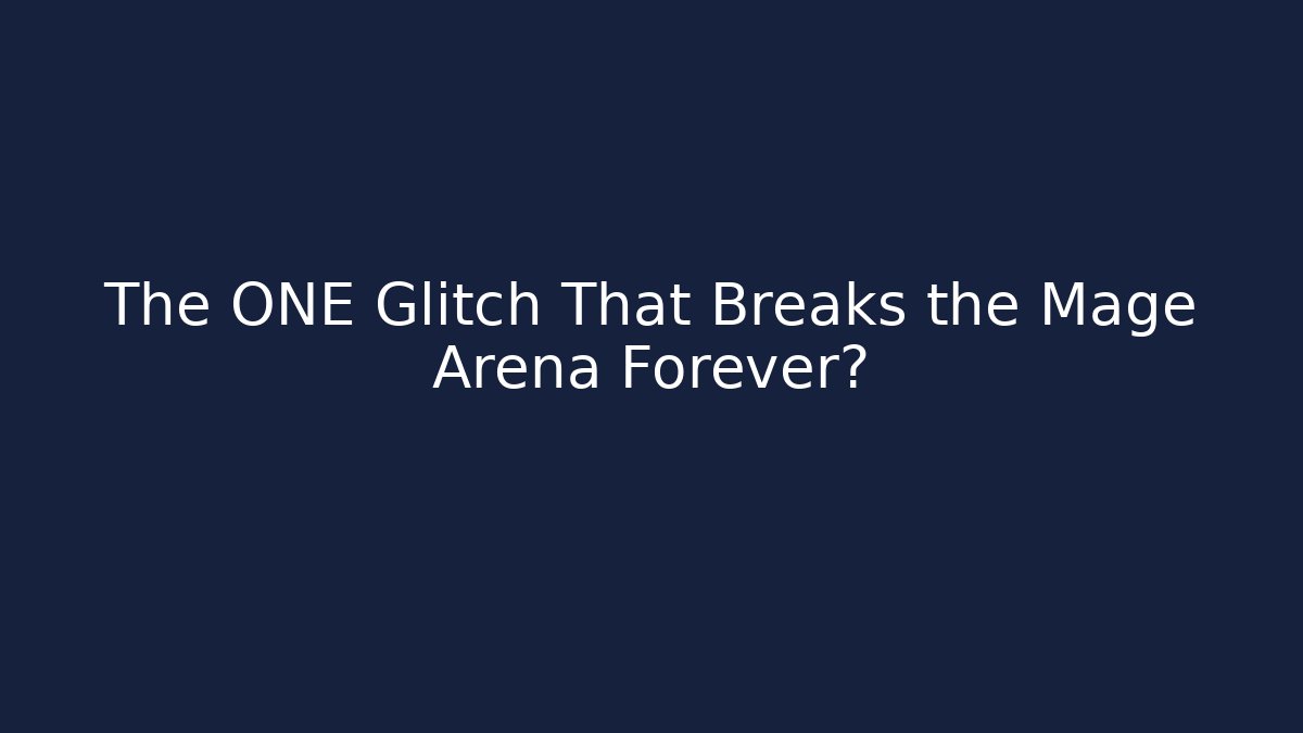 The ONE Glitch That Breaks the Mage Arena Forever? - Critter Realm