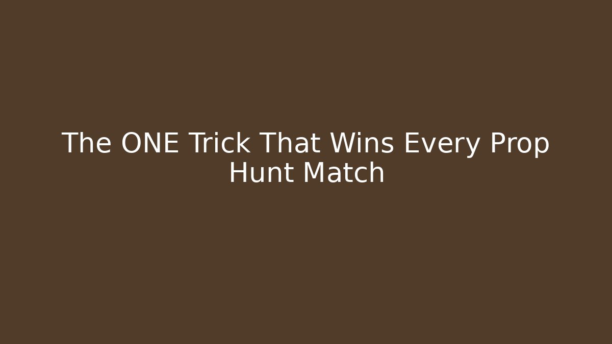 The ONE Trick That Wins Every Prop Hunt Match - Critter Realm