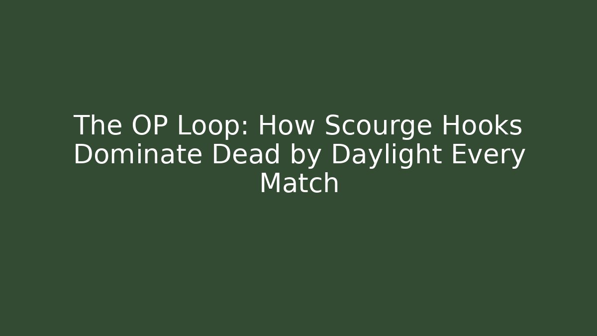 The OP Loop: How Scourge Hooks Dominate Dead by Daylight Every Match
