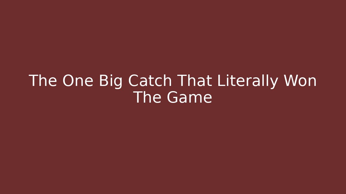 The One Big Catch That Literally Won The Game - Critter Realm