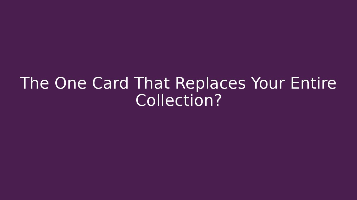 The One Card That Replaces Your Entire Collection? - Critter Realm