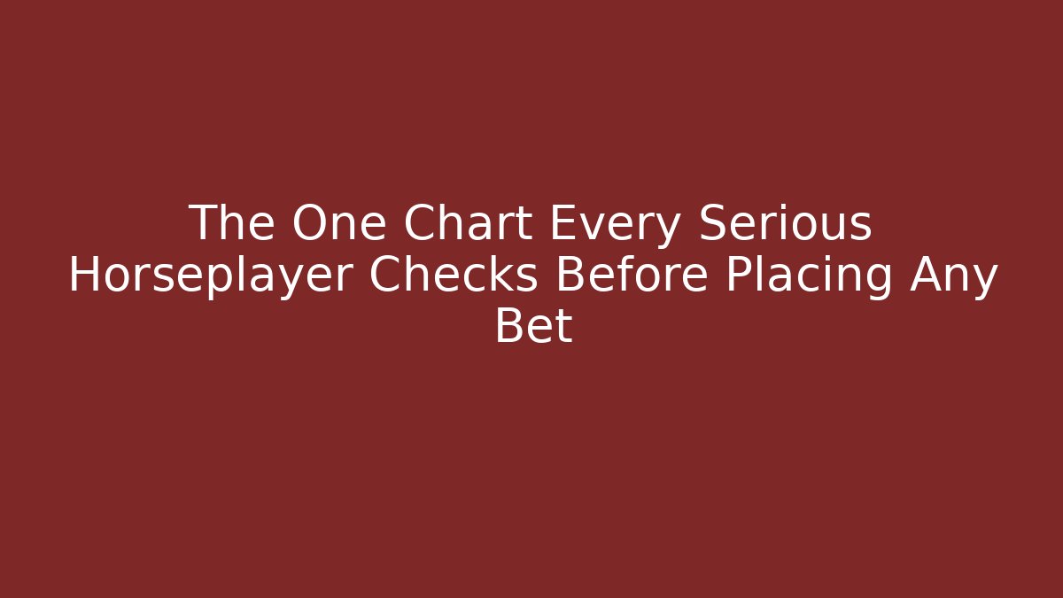 The One Chart Every Serious Horseplayer Checks Before Placing Any Bet