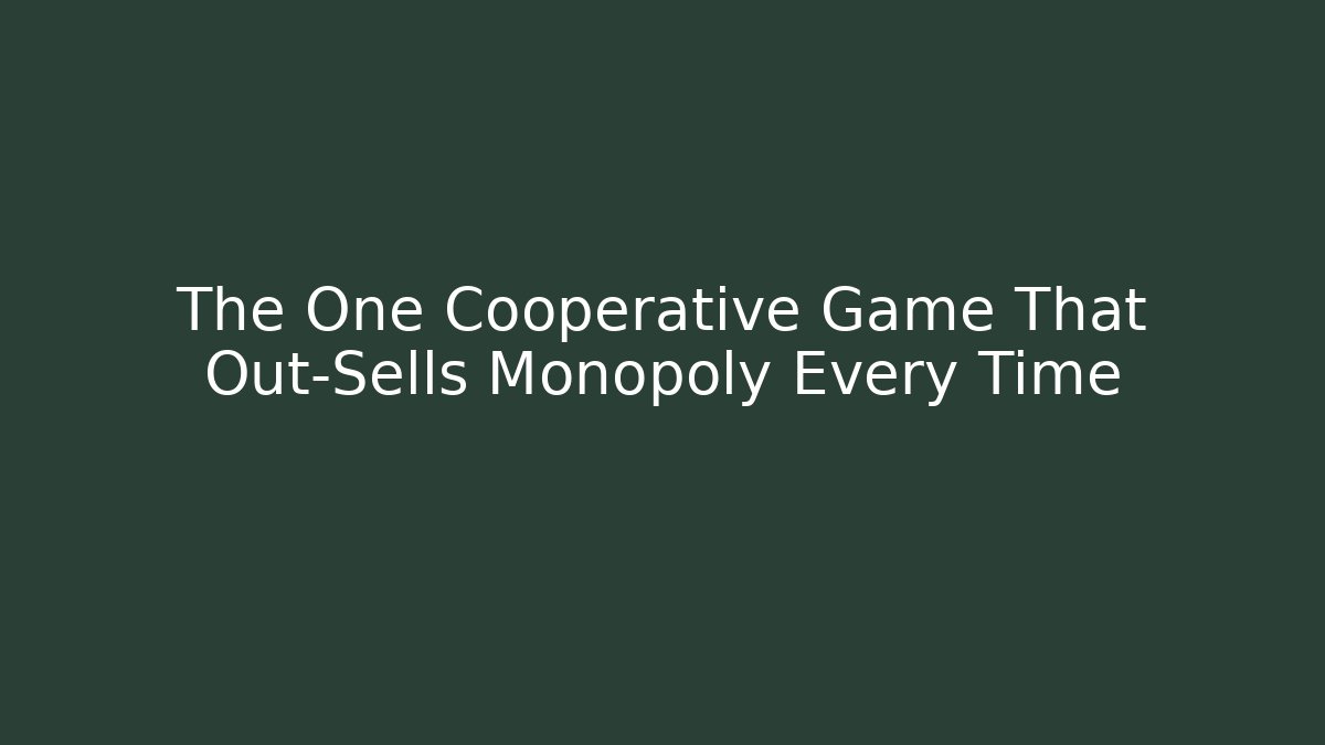 The One Cooperative Game That Out-Sells Monopoly Every Time
