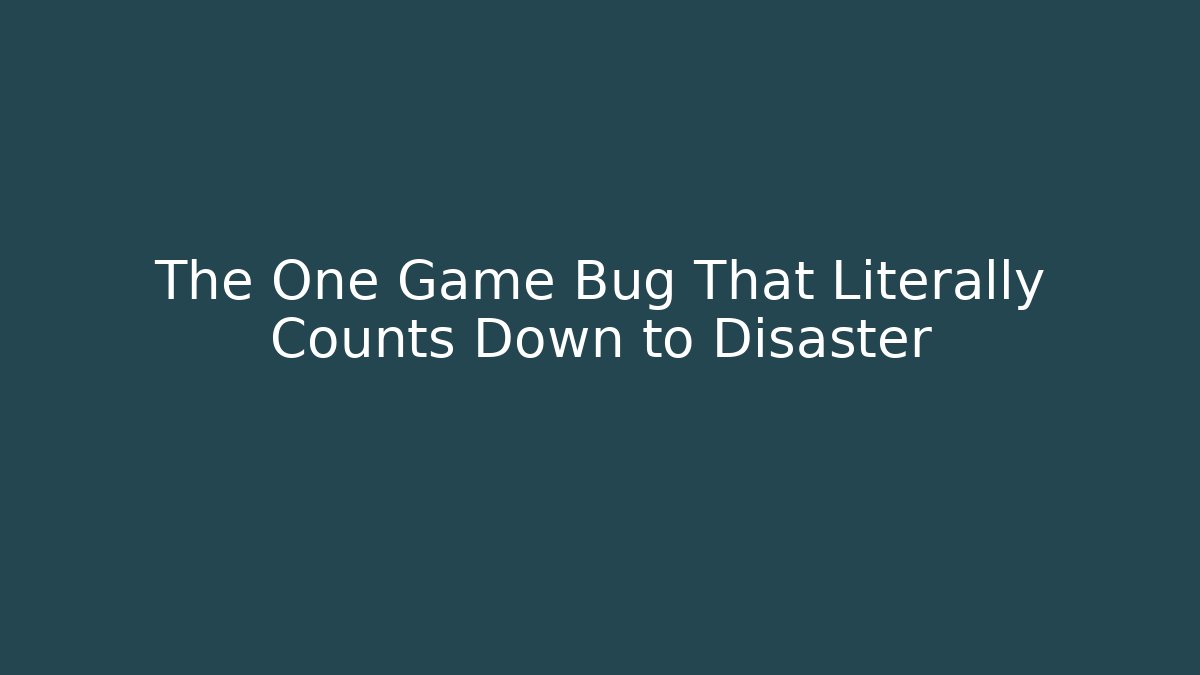 The One Game Bug That Literally Counts Down to Disaster