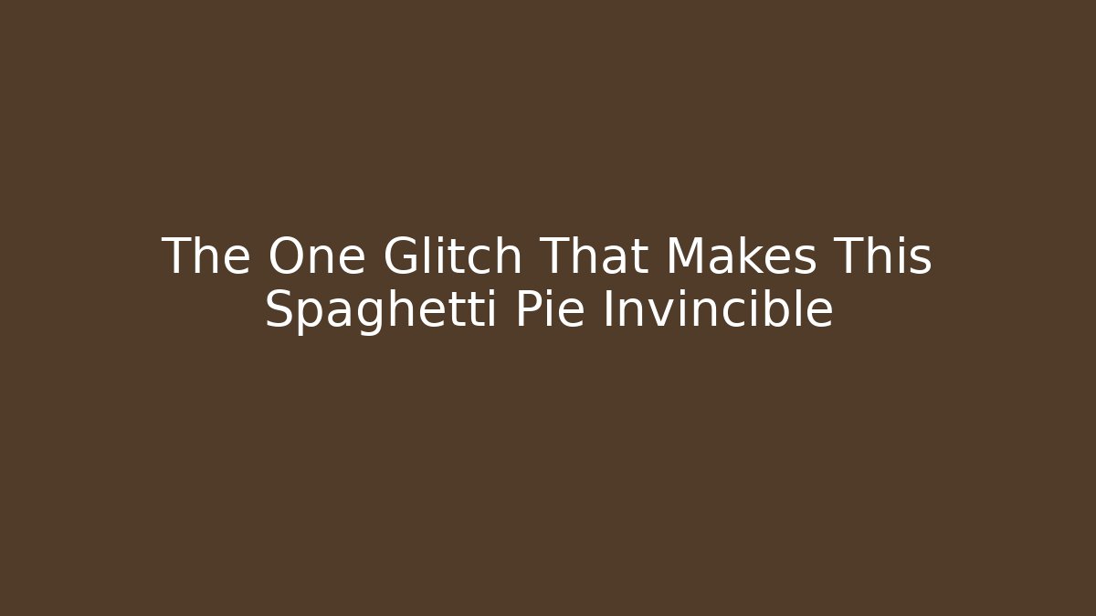 The One Glitch That Makes This Spaghetti Pie Invincible