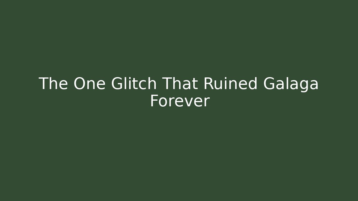 The One Glitch That Ruined Galaga Forever