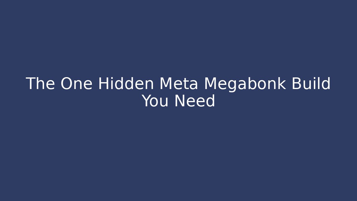 The One Hidden Meta Megabonk Build You Need
