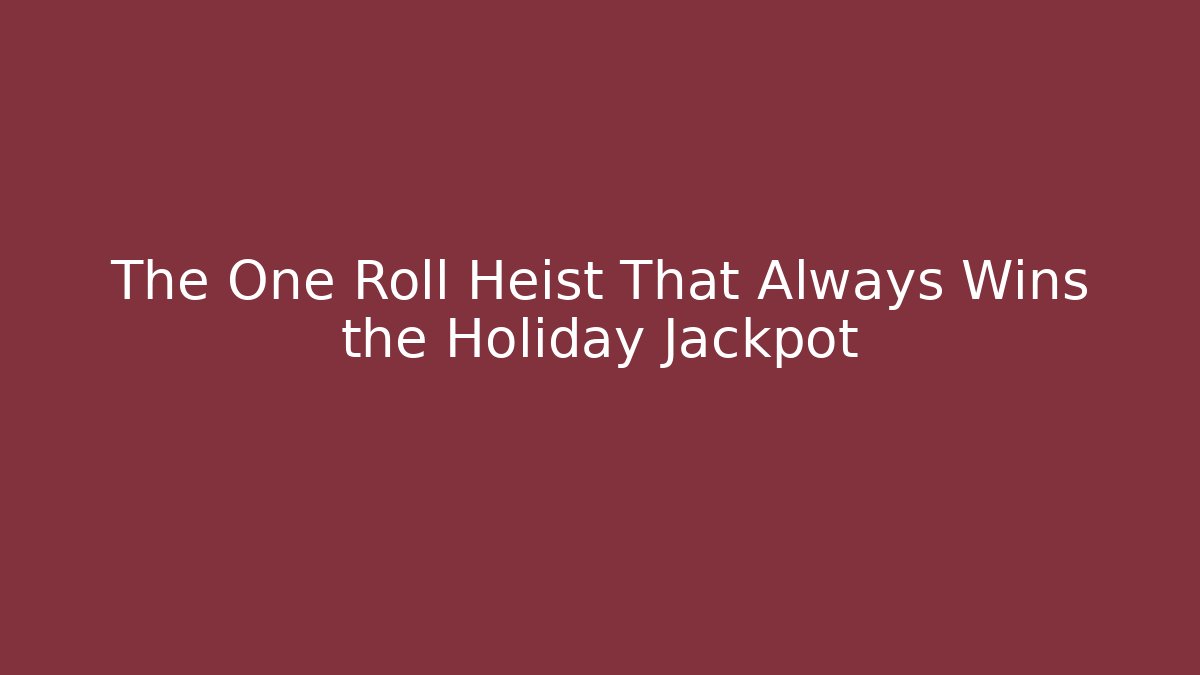 The One Roll Heist That Always Wins the Holiday Jackpot