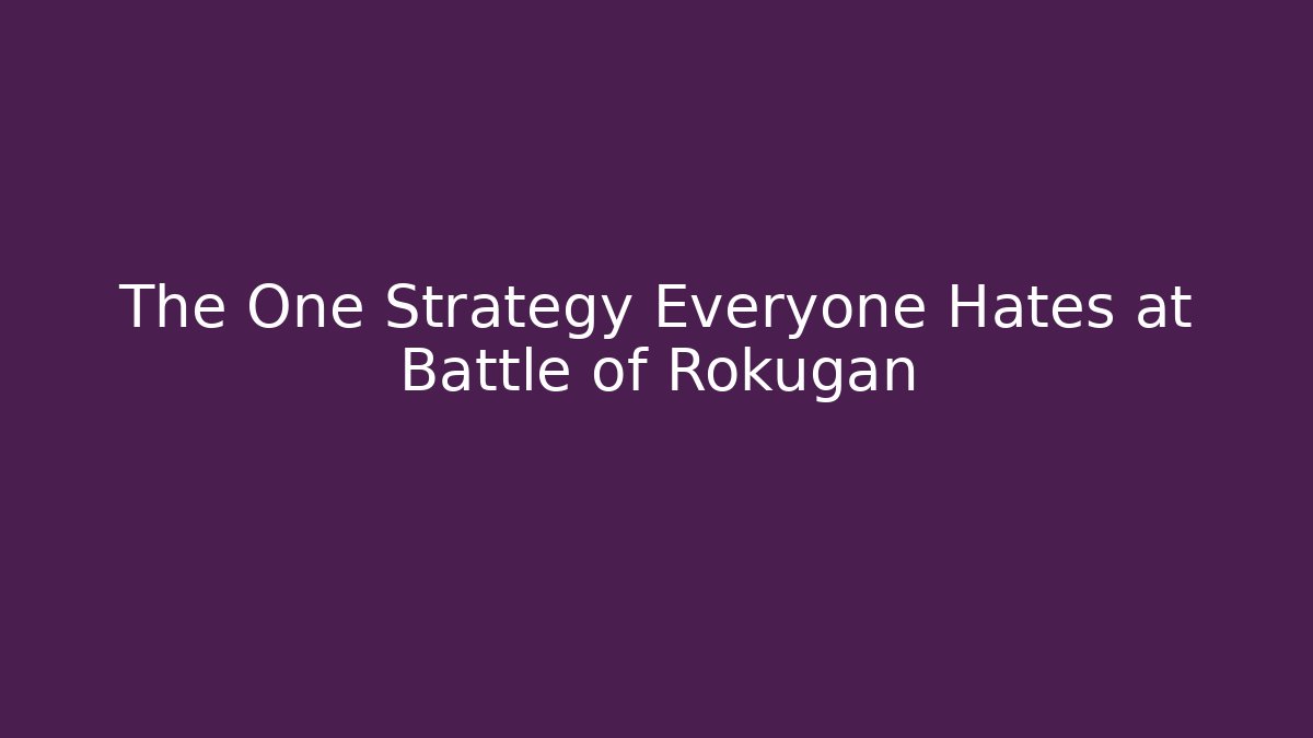 The One Strategy Everyone Hates at Battle of Rokugan