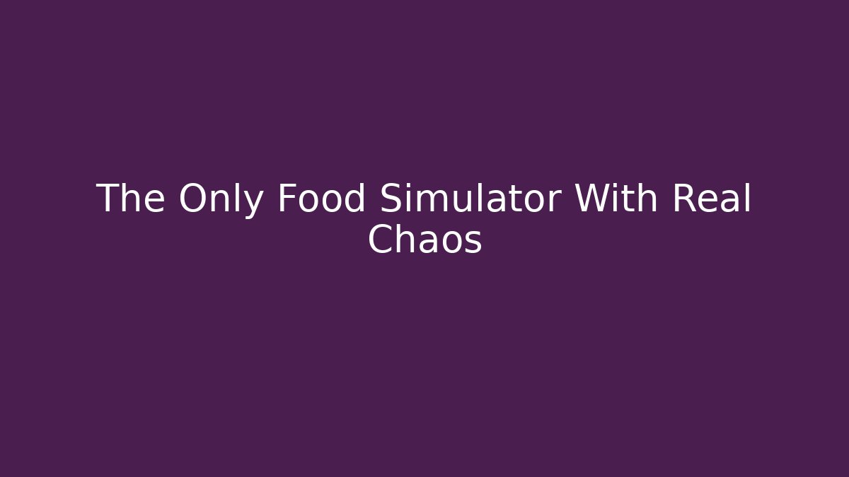 The Only Food Simulator With Real Chaos - Critter Realm