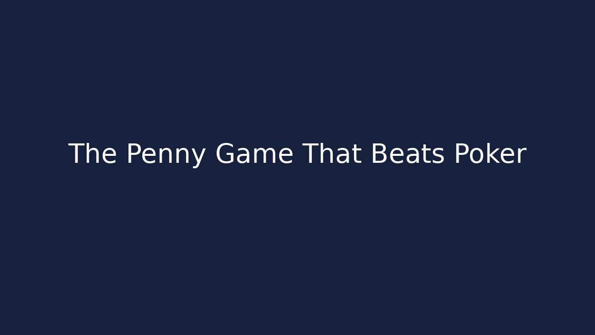 The Penny Game That Beats Poker
