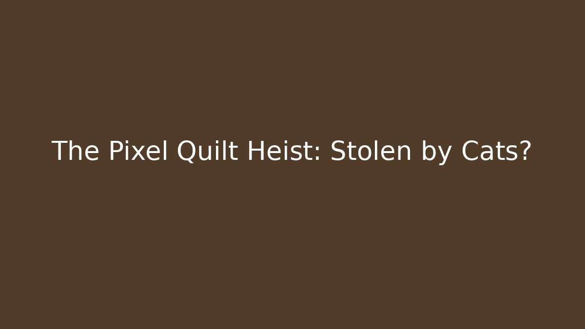The Pixel Quilt Heist: Stolen by Cats?