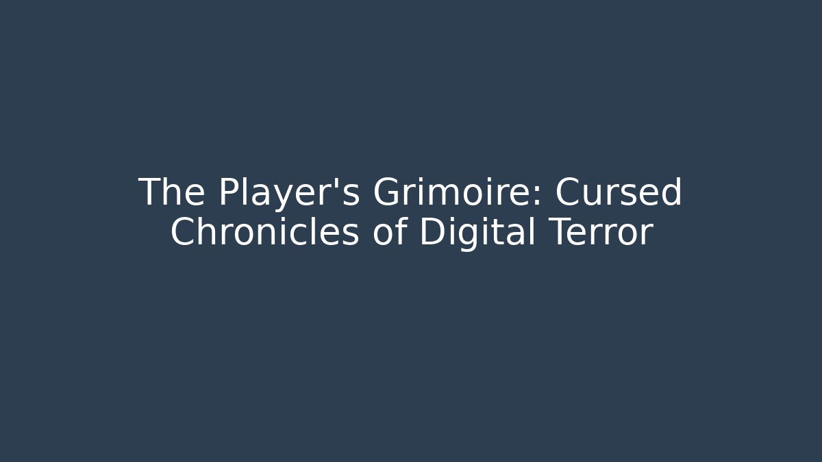 The Player's Grimoire: Cursed Chronicles of Digital Terror
