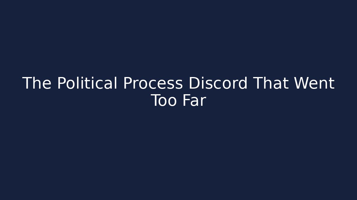 The Political Process Discord That Went Too Far - Critter Realm