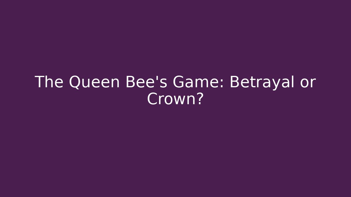 The Queen Bee's Game: Betrayal or Crown?