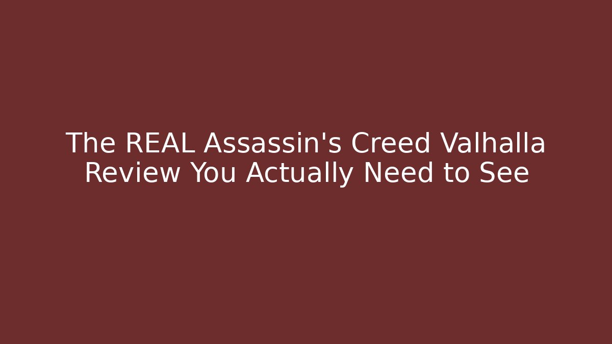 The REAL Assassin's Creed Valhalla Review You Actually Need to See