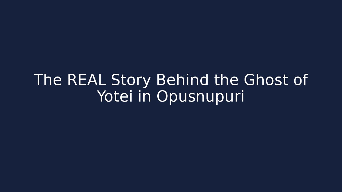 The REAL Story Behind the Ghost of Yotei in Opusnupuri