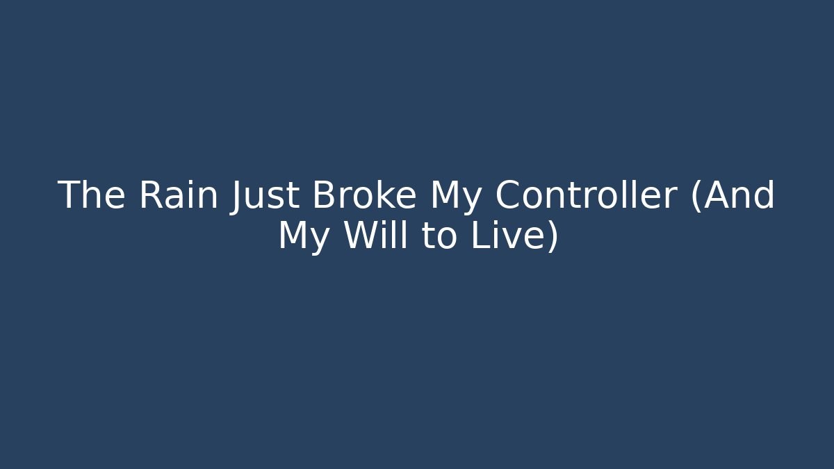 The Rain Just Broke My Controller (And My Will to Live)