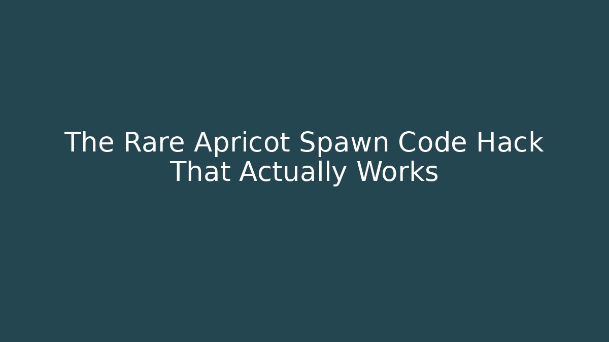 The Rare Apricot Spawn Code Hack That Actually Works - Critter Realm