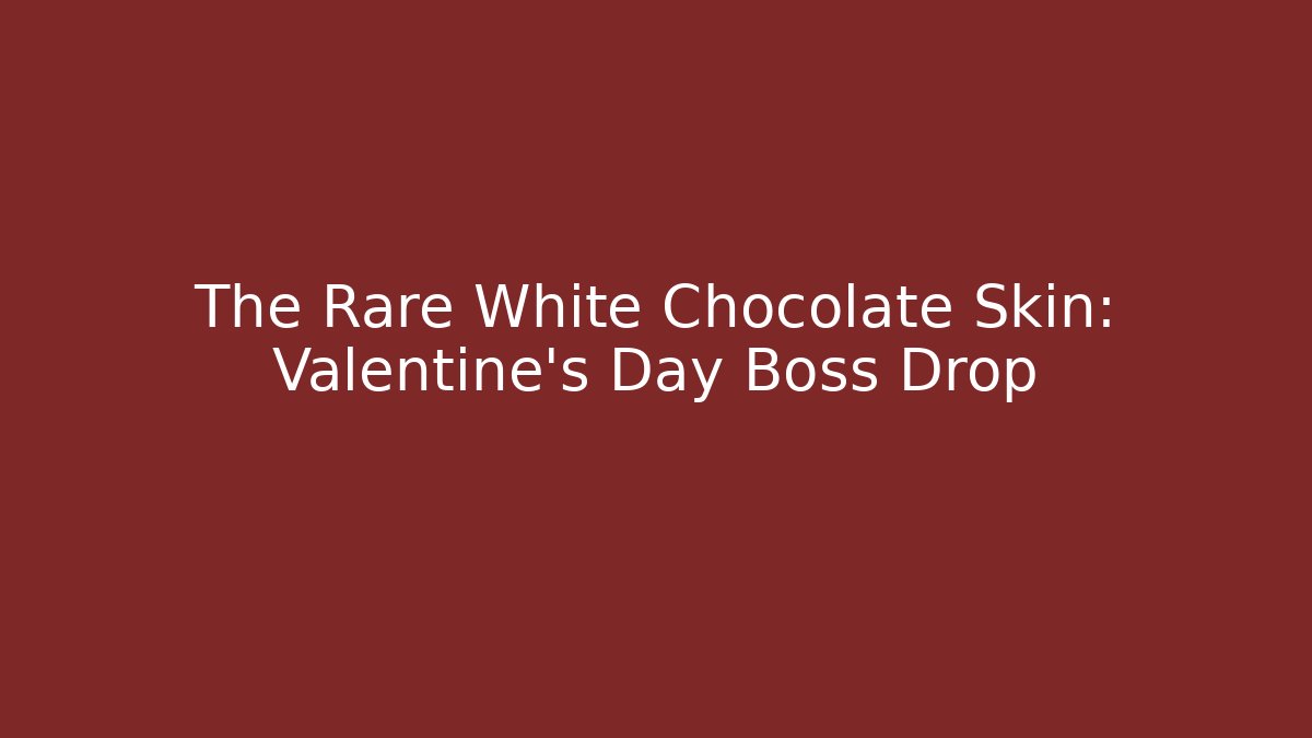 The Rare White Chocolate Skin: Valentine’s Day Boss Drop