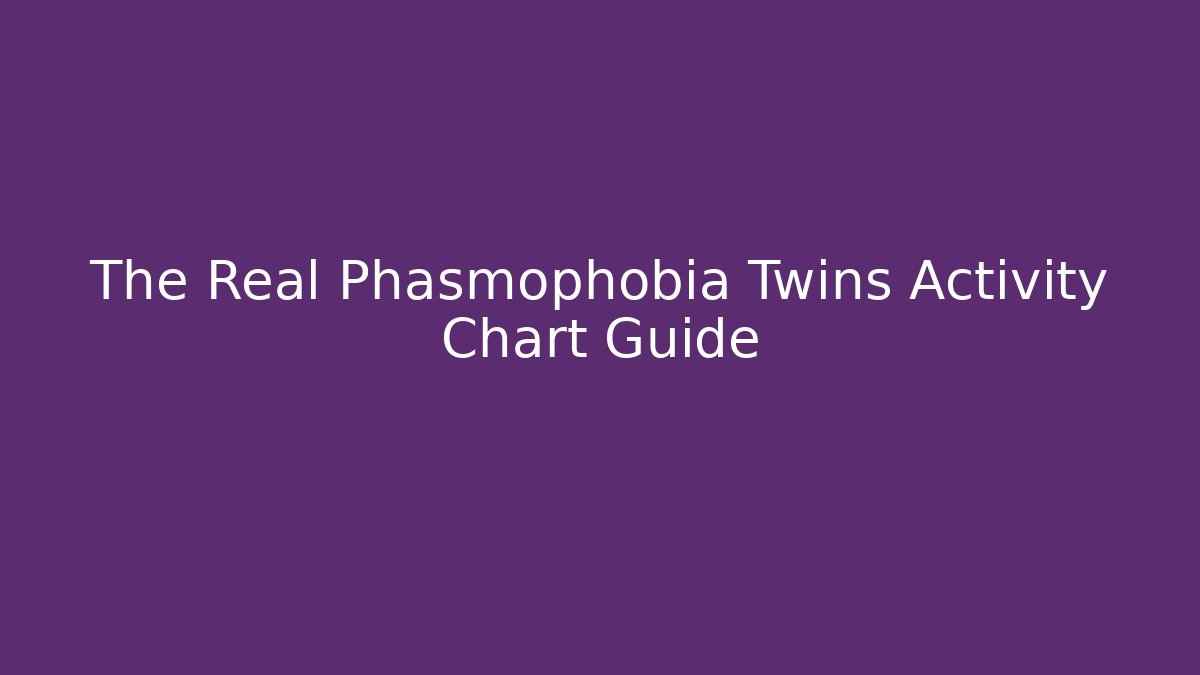The Real Phasmophobia Twins Activity Chart Guide