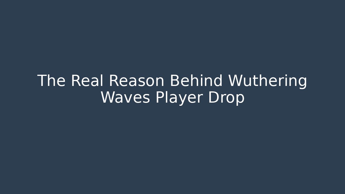 The Real Reason Behind Wuthering Waves Player Drop