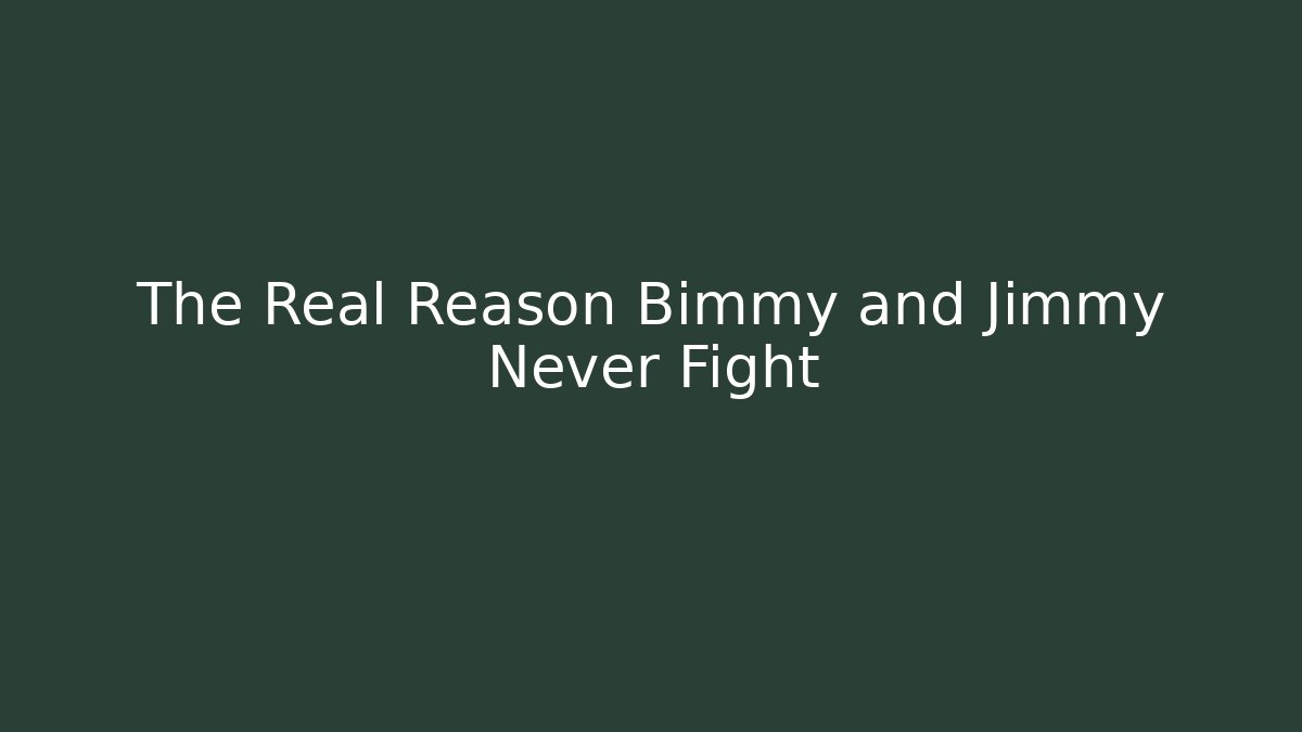 The Real Reason Bimmy and Jimmy Never Fight - Critter Realm