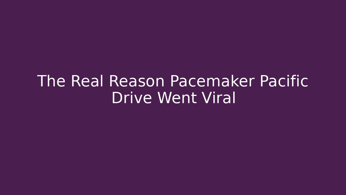 The Real Reason Pacemaker Pacific Drive Went Viral