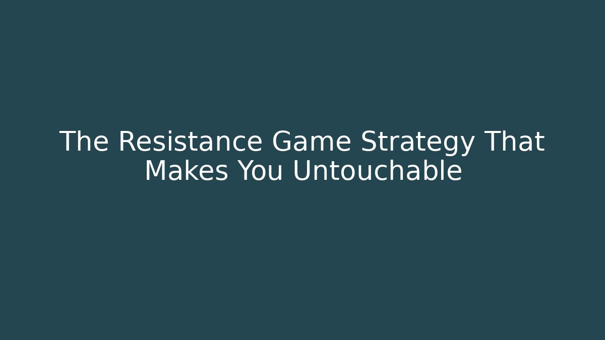 The Resistance Game Strategy That Makes You Untouchable