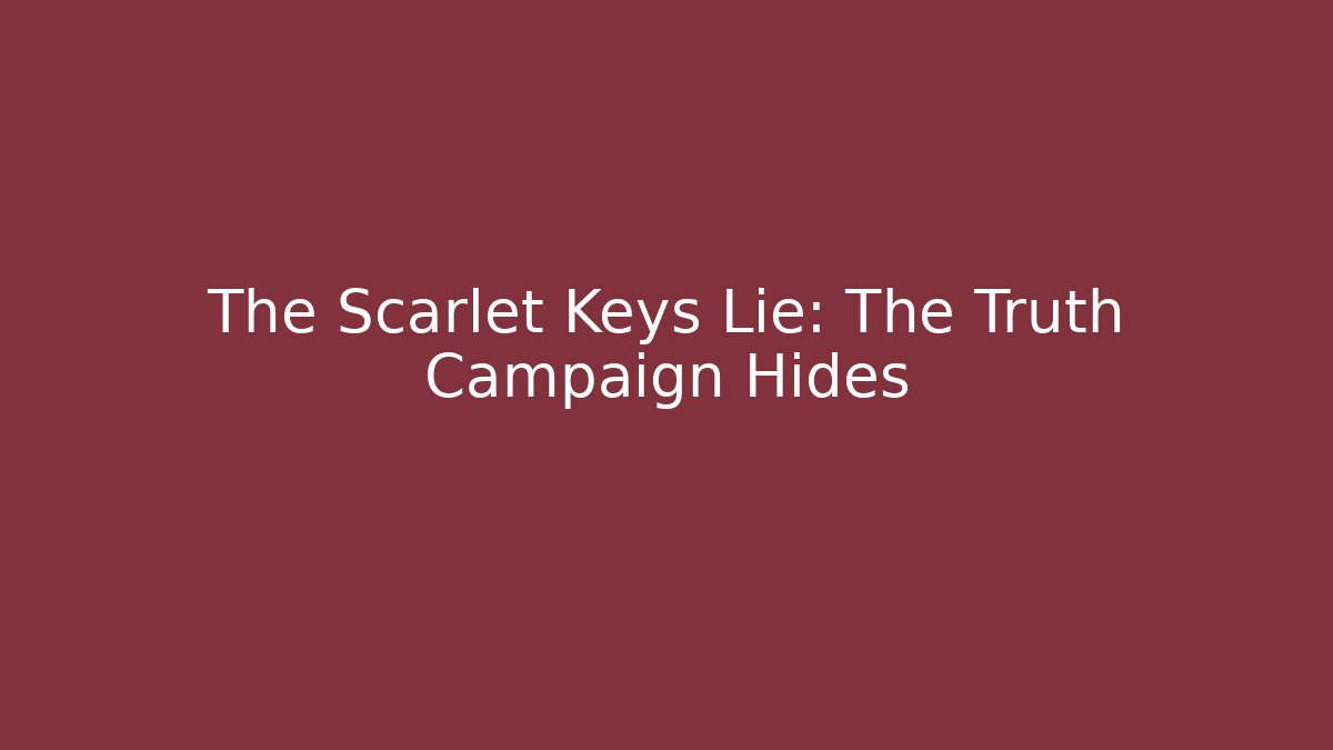 The Scarlet Keys Lie: The Truth Campaign Hides