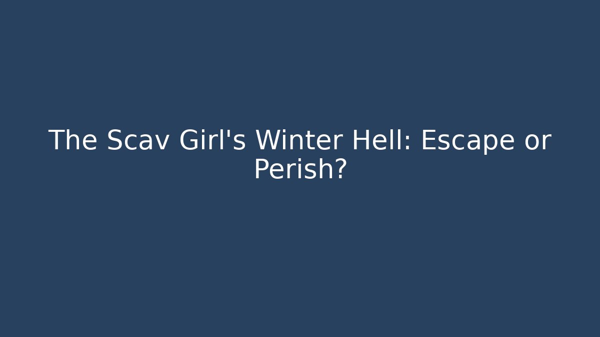 The Scav Girl's Winter Hell: Escape or Perish?