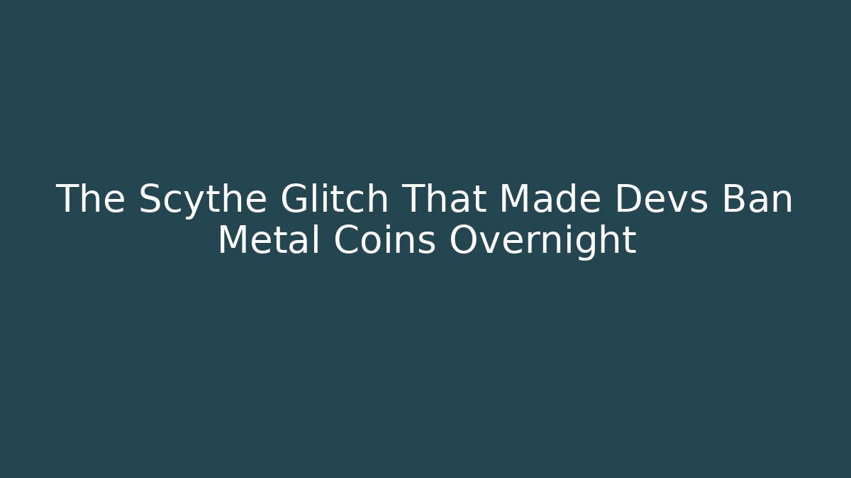 The Scythe Glitch That Made Devs Ban Metal Coins Overnight