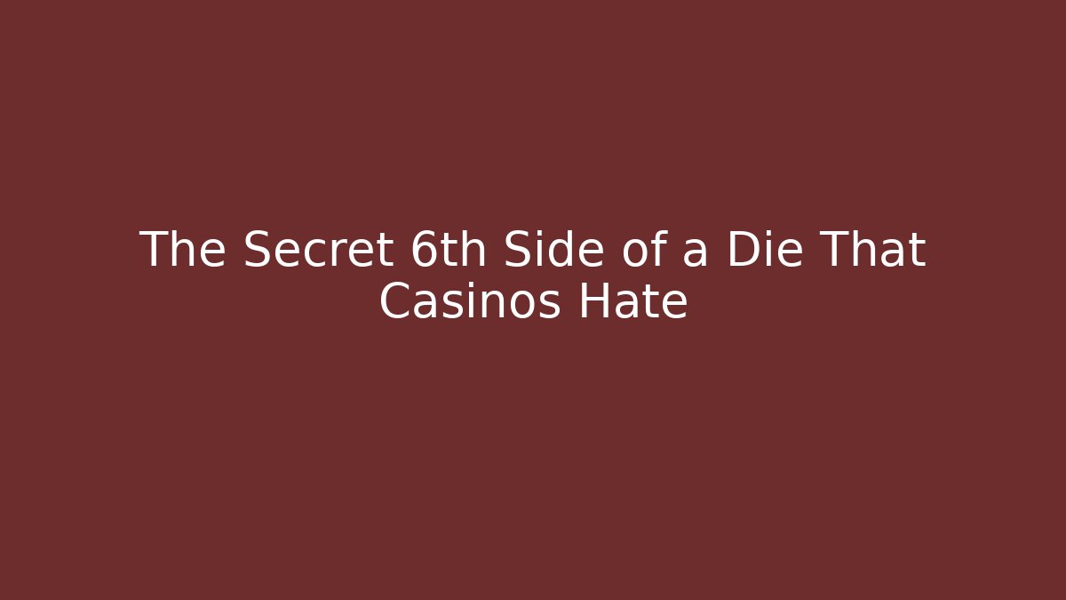 The Secret 6th Side of a Die That Casinos Hate