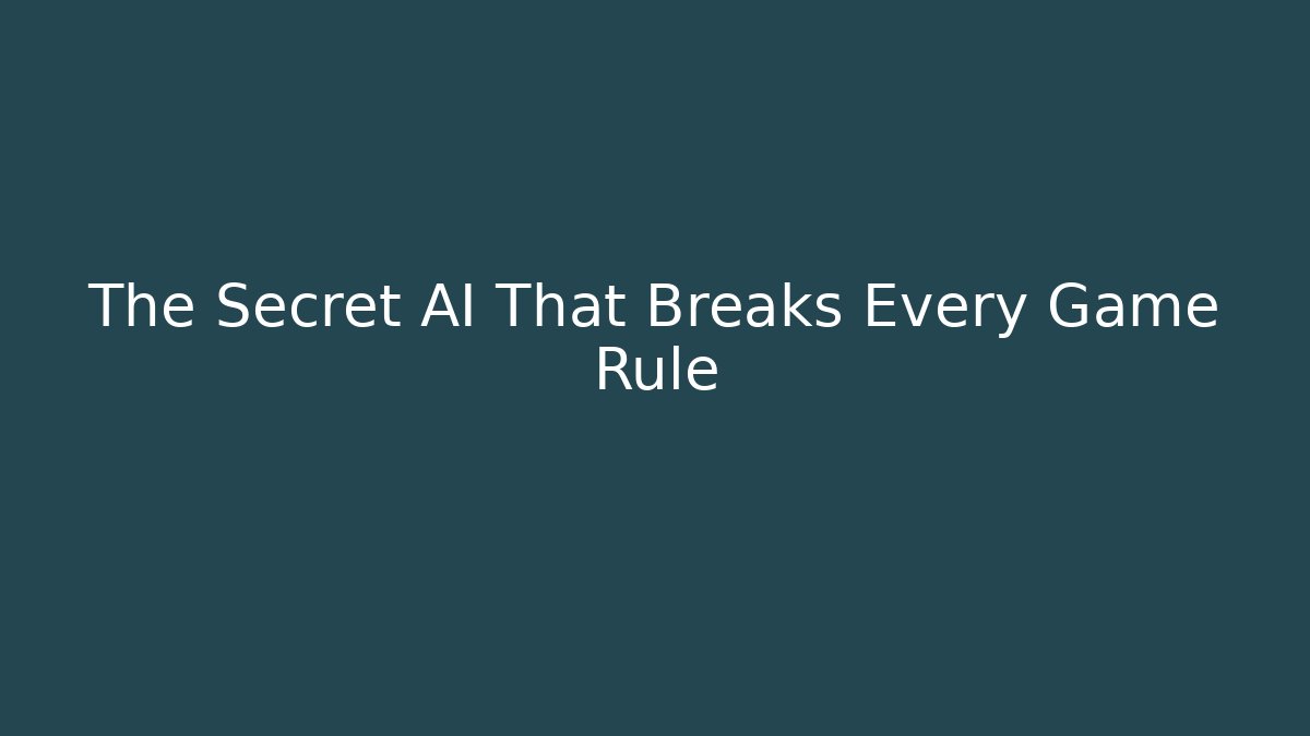The Secret AI That Breaks Every Game Rule - Critter Realm