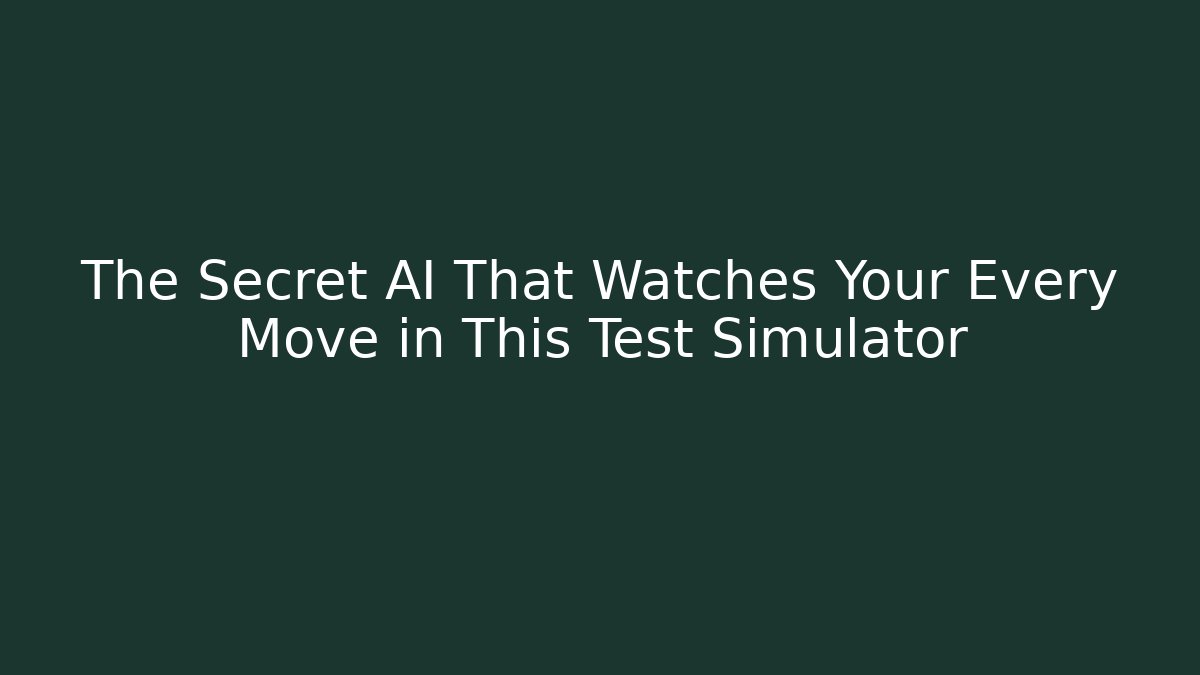 The Secret AI That Watches Your Every Move in This Test Simulator