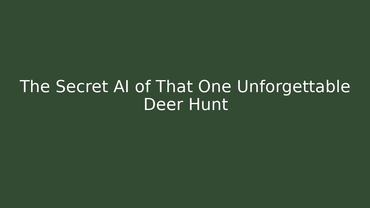 The Secret AI of That One Unforgettable Deer Hunt