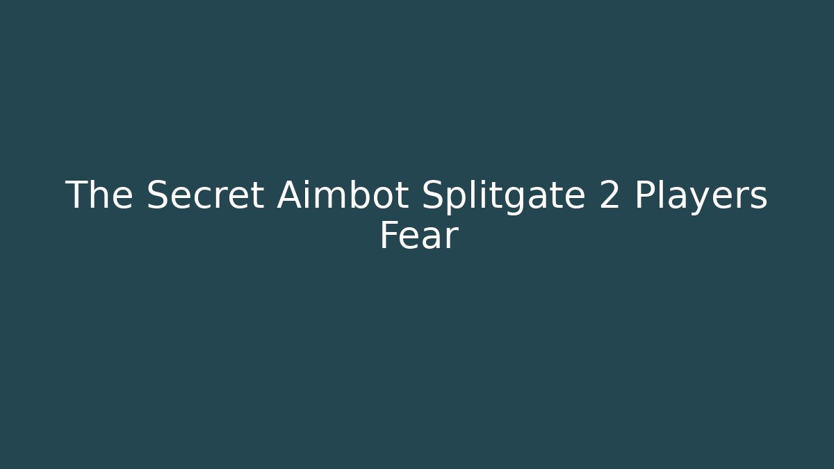The Secret Aimbot Splitgate 2 Players Fear - Critter Realm